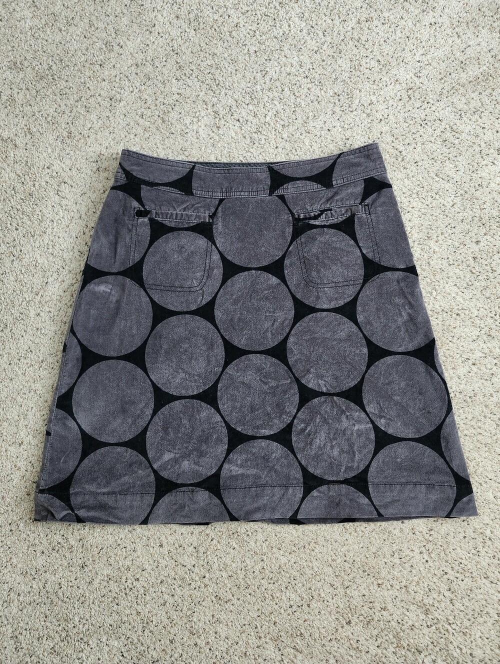 Boden Polka Dot Corduroy Skirt